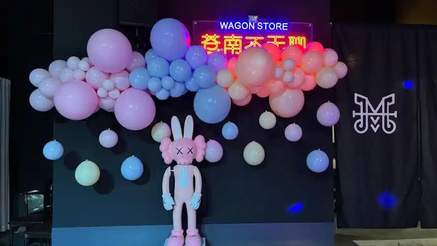 马卡龙色系气球链网红ins风适合任何场合