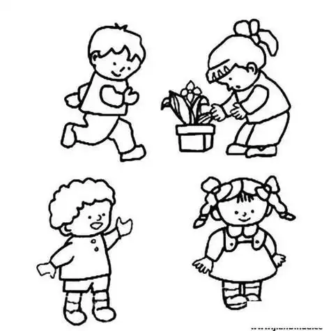 儿童简笔画小孩