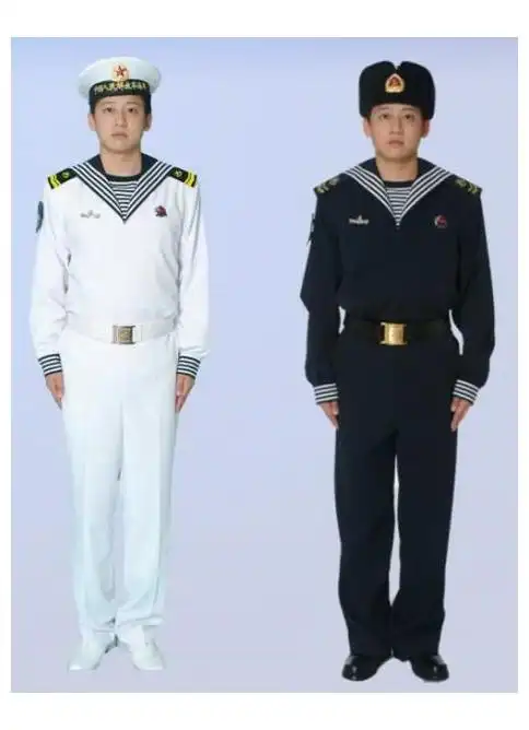 海军水兵服(海军男士官改穿,左为春秋常服,右为冬常服)