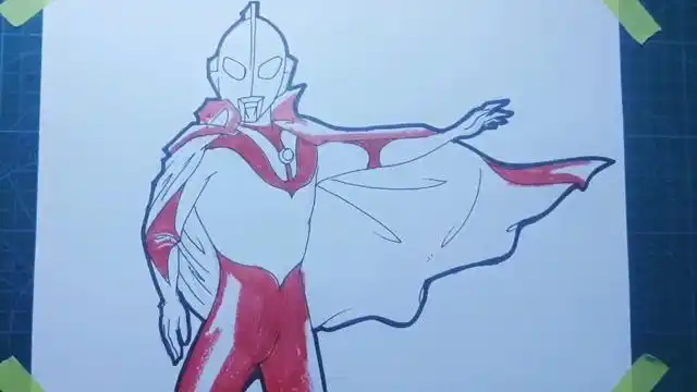 奥特曼画佐菲奥特曼有喜欢他的小可爱吗快来一起画吧