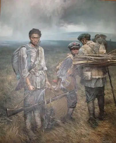 这幅油画是当年红军