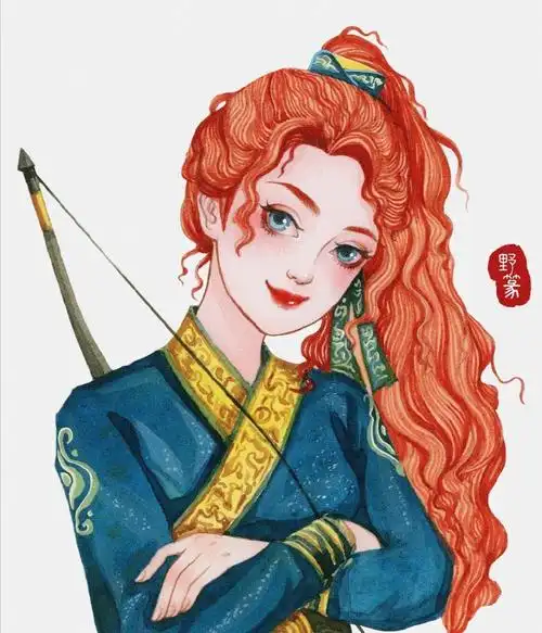 绝美古风迪士尼公主头像(cr:野篆)