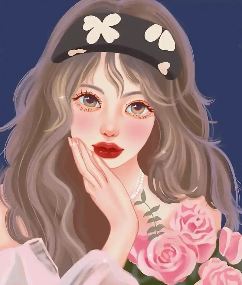 手绘女头像唯美女生头像图集推荐