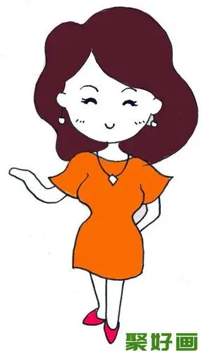 卡通人物手绘画我们这一家