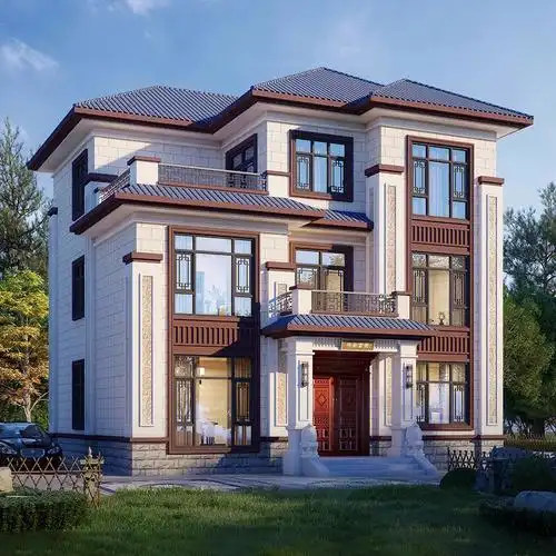 新中式风格三层别墅合集