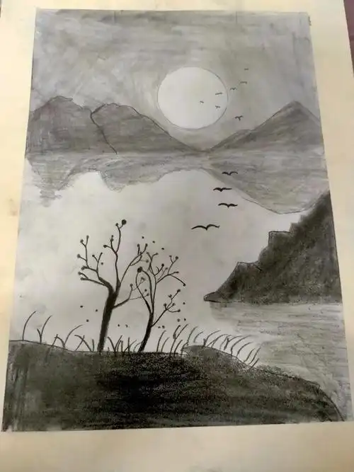 素描画风景  - 抖音