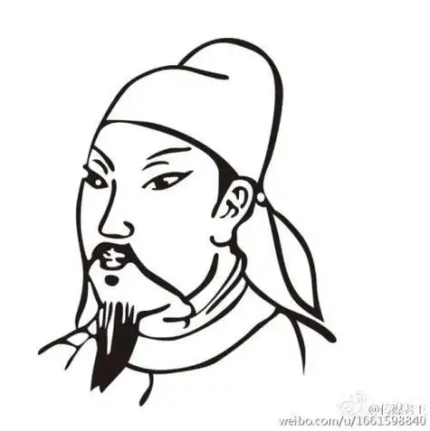 李白头像简笔画古装人物诗人李白简笔画图片怎么画李白简笔画画法教程