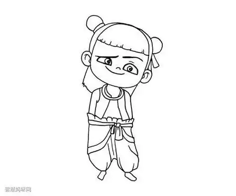 哪吒简笔画哪吒简笔画画法哪吒之魔童降世哪吒绘画教程