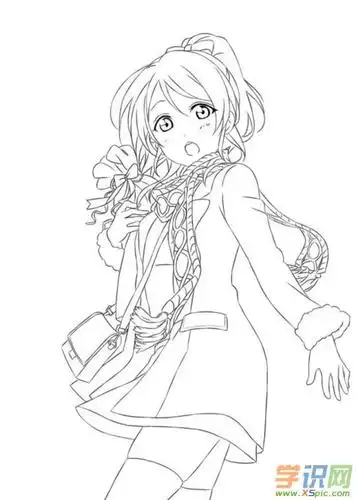 铅笔画卡通人物女生作品