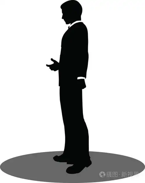 商业人物站剪影插画-正版商用图片1fgb8q-摄图新视界