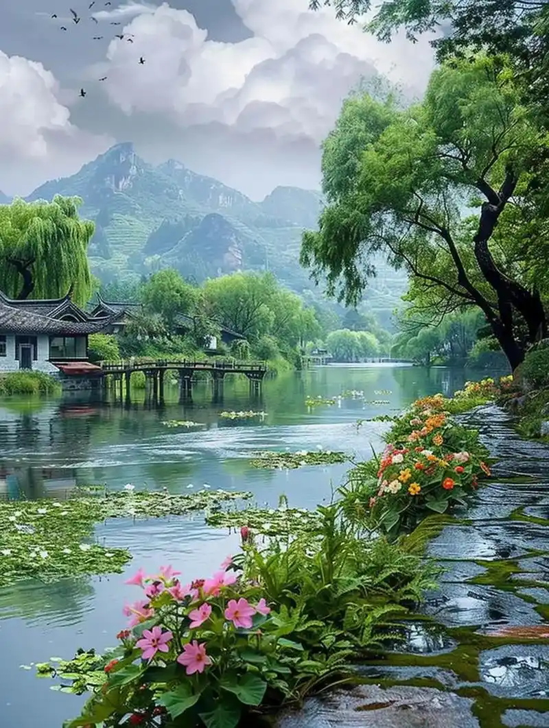 美丽的江南水乡,那清澈的小河水流淌,给我欢笑伴我成长