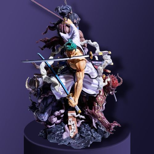 燃风索隆手办海贼王和之国三刀流鬼神剑豪gk雕像超大模型礼物摆件