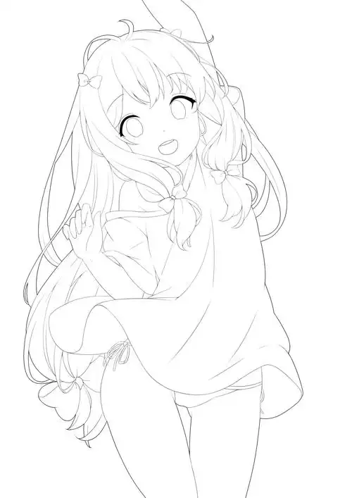 勾线|插画|其他插画|甜不辣l - 临摹作品 - 站酷 (zcool)