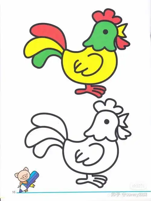 玩具汽车植物等主题都有儿童幼儿水彩蜡笔马克笔简笔画涂色资