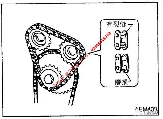 日产帕拉丁发动机ka24de正时链条拆装教程