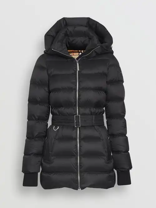 连帽羽绒服 (黑色) - 女士 | burberry 博柏利