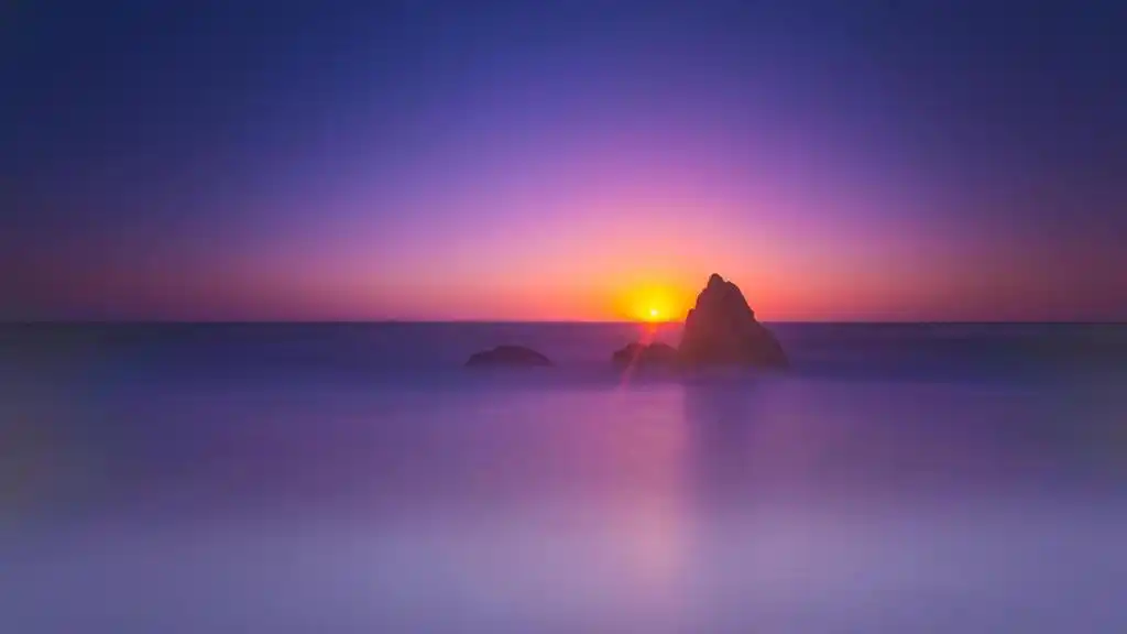 唯美海上日出美景,高清图片,电脑桌面-壁纸族