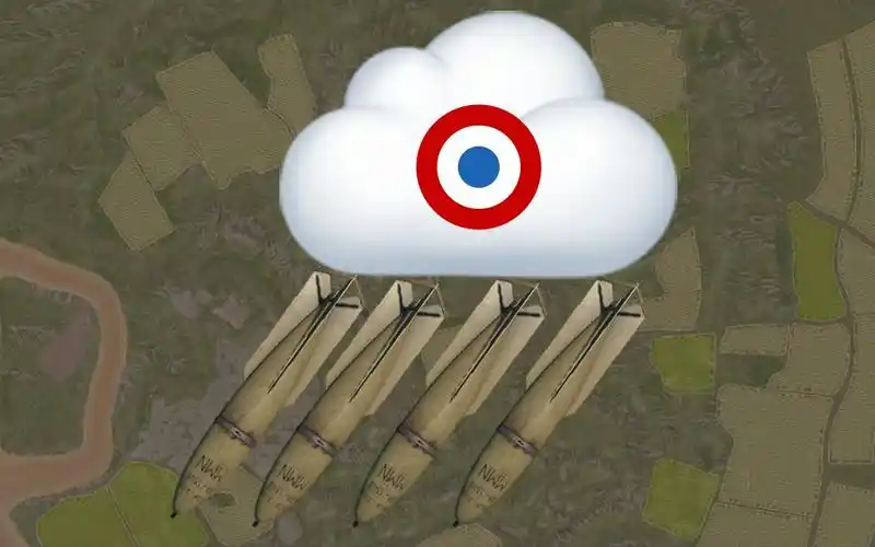 马奇诺防线部分地区有中到大炸弹雨