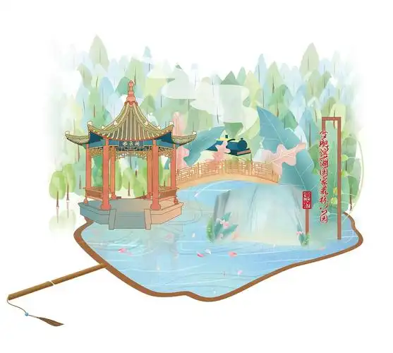 安徽省会合肥地标插画