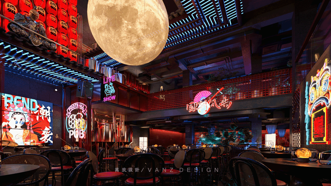 国潮来袭644㎡国潮主题音乐酒馆设计