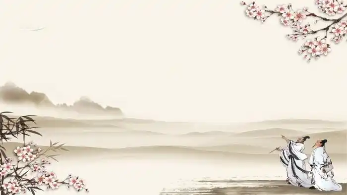十张古典水墨中国风ppt背景图片