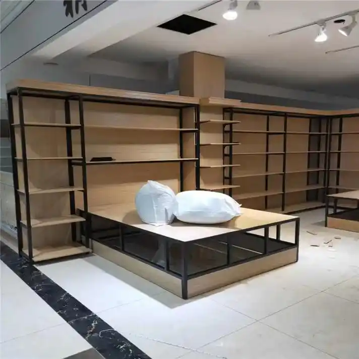 成都制作家纺展示柜展柜定制厂家家纺货架.