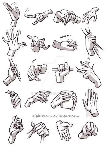 「素材」绘画练习参考 part 01 手&脚|插画|创作习作|漫联教育 - 原创