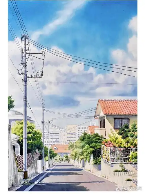 水彩风景 | 水彩街景日系风景 不满意不满意