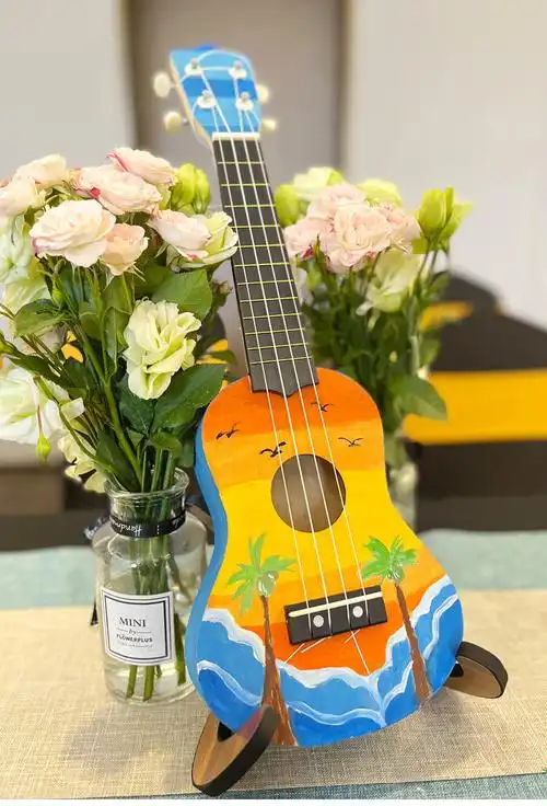 尤克里里彩绘 组装尤克里里diy小吉他手工制作自制材料包彩绘手绘画