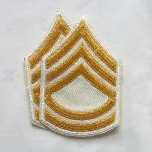j版原品 us army士官 e-7 白色军衔 臂章