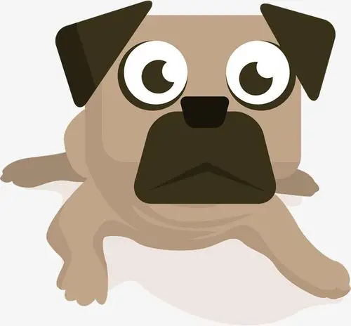 矢量图趴在那里的沙皮狗