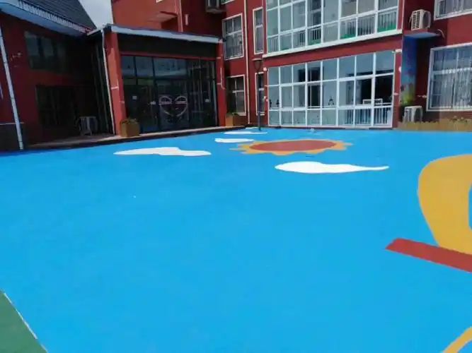 安徽epdm彩色地面材料批发厂家,幼儿园塑胶地板施工