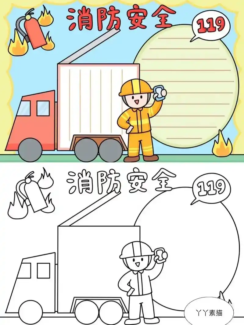 消防安全手抄报点个赞不过分吧