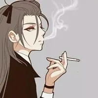 高冷抽烟头像点一支香烟开始思考人生
