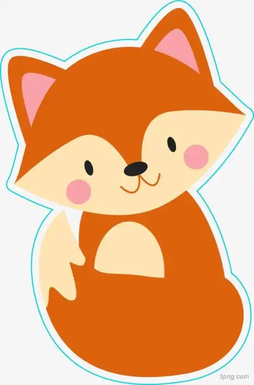 卡通可爱狐狸png素材透明免抠图片卡通手绘