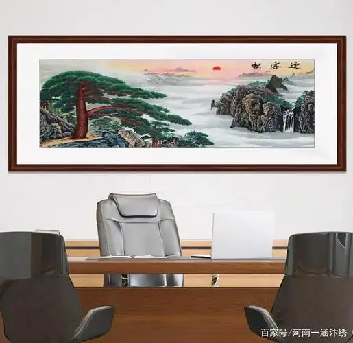 老板办公室背景墙挂什么画好?
