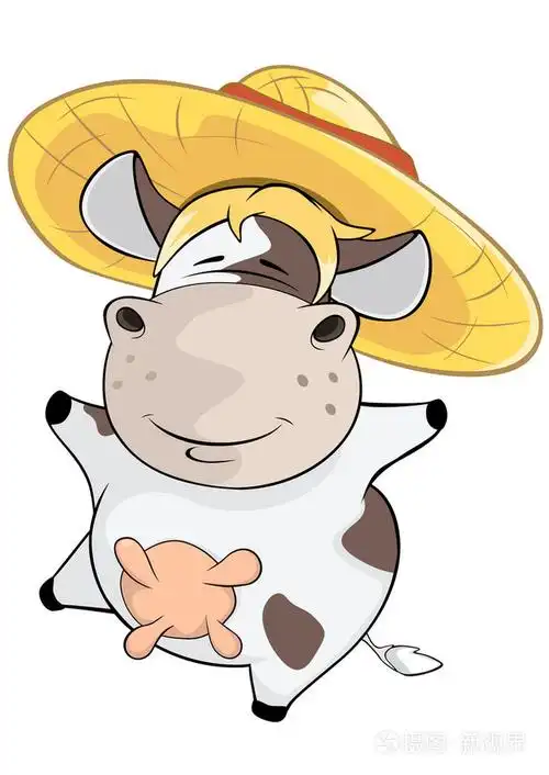 卡通可爱的奶牛