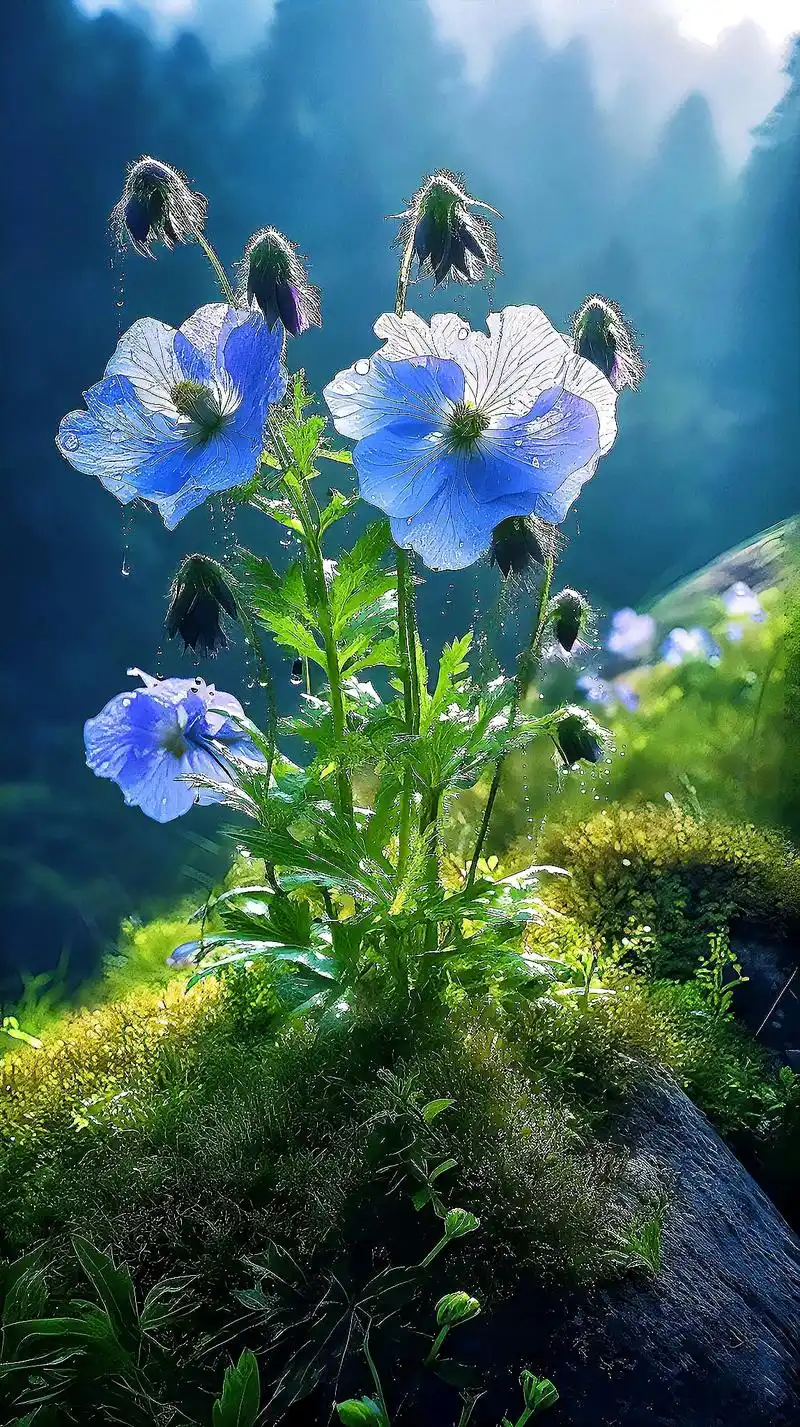 绿绒蒿花语:顽强的生命.它一生只开一次花,生命力非常顽强,可 - 抖音