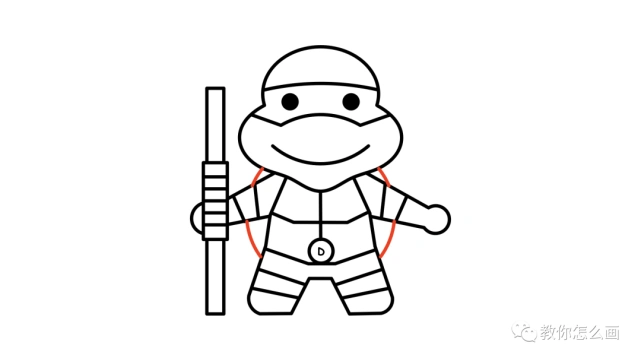 画一个可爱的忍者神龟(多纳泰罗)