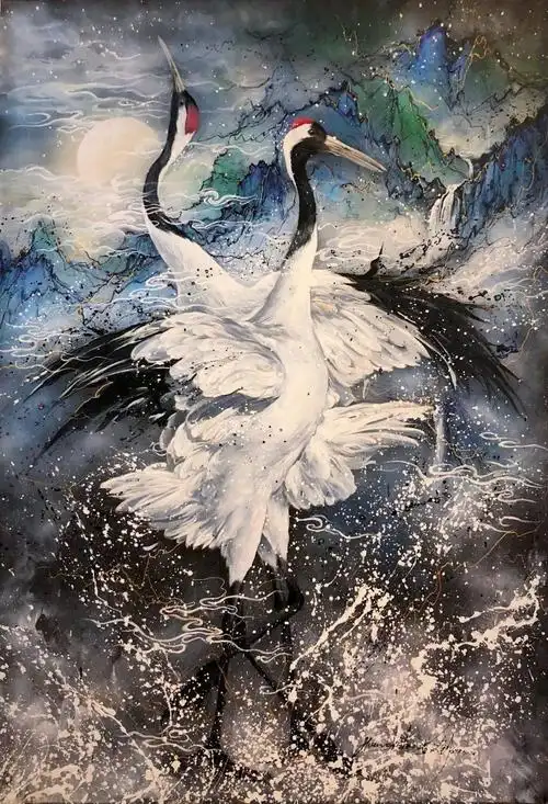 94年小哥用中国风泼墨涂鸦惊艳百万粉丝网友这画风也太酷了吧