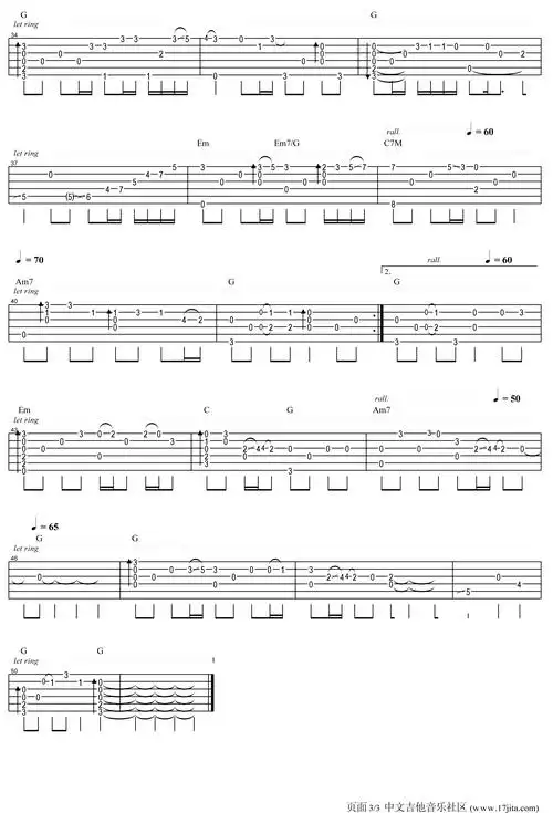 张韶涵 隐形的翅膀指弹吉他谱卢家宏版 吉他谱