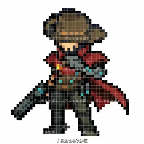 不是原创,如果有人做出来了希望能圈我@拼拼豆豆 @mm拼豆 @像素画百科