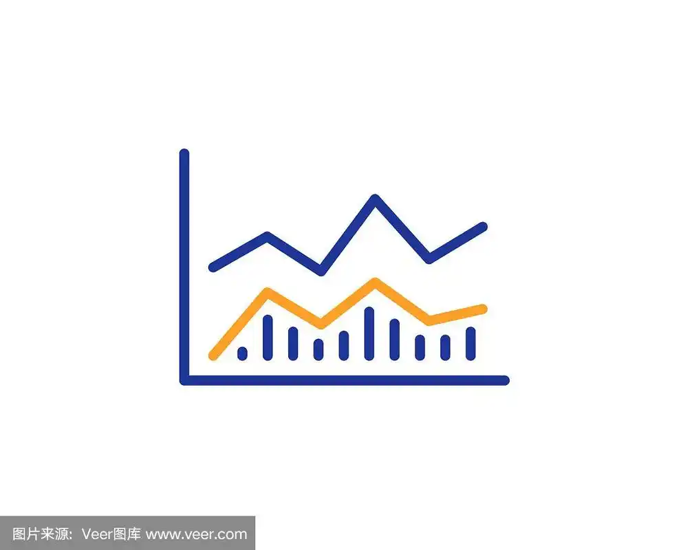 折线图表图标财务图表符号