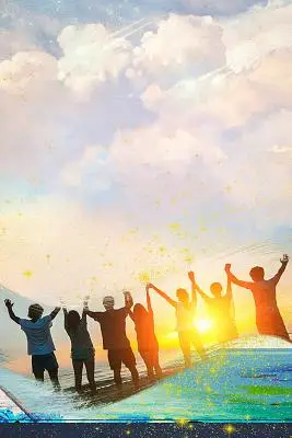 五四青年节青春活力海报背景模板