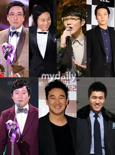 车太贤,成时京,朱元(上)与第1季的三名老成员李秀根,严泰雄,金钟民