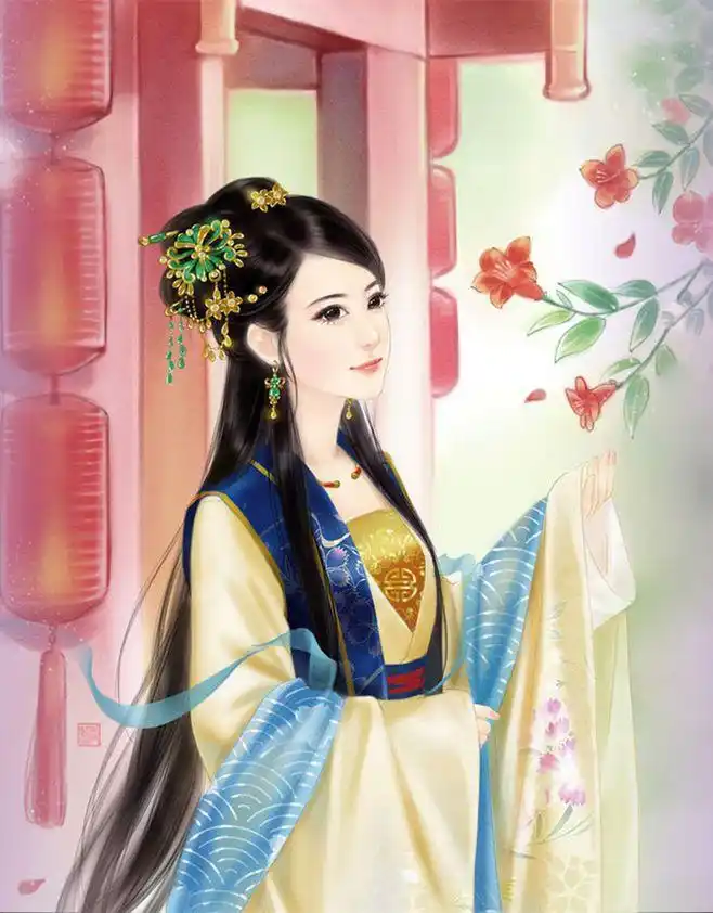 古装美女 古风美人 绝代佳人 国色天香 唯美手绘彩绘 精美插画漫画