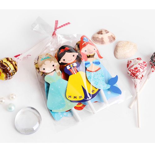 儿童幼儿宝宝生日礼物糖果包装可爱卡通棒棒糖插纸装饰卡创意个性