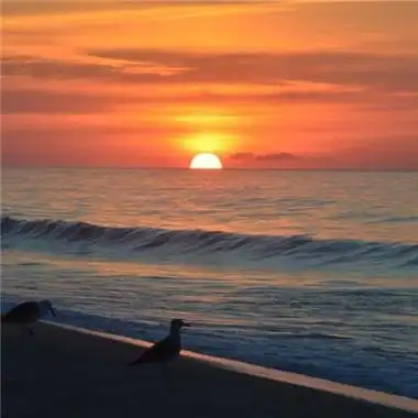 日出招财头像海面上唯美的日出日落风景图片