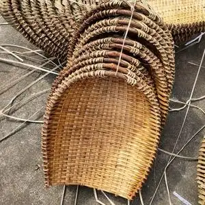 农用建筑泥基垃圾挑土粪箕畚斗挑菜沙石筐箩筐粪基箕手工竹编筲箕