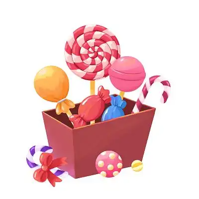 可爱卡通棒棒糖插画元素儿童节